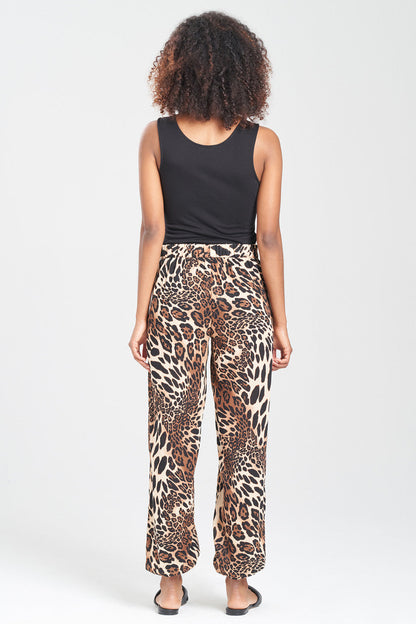Buy Leopard Cotton Gauze Pants in Chestnut Online Chestnut