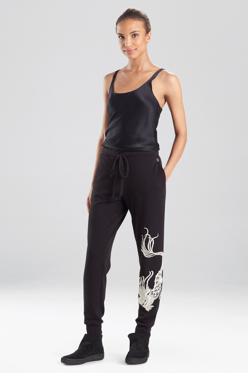 Buy Cocoon Dragon Embroidered Jogger Pants in Black Online Black