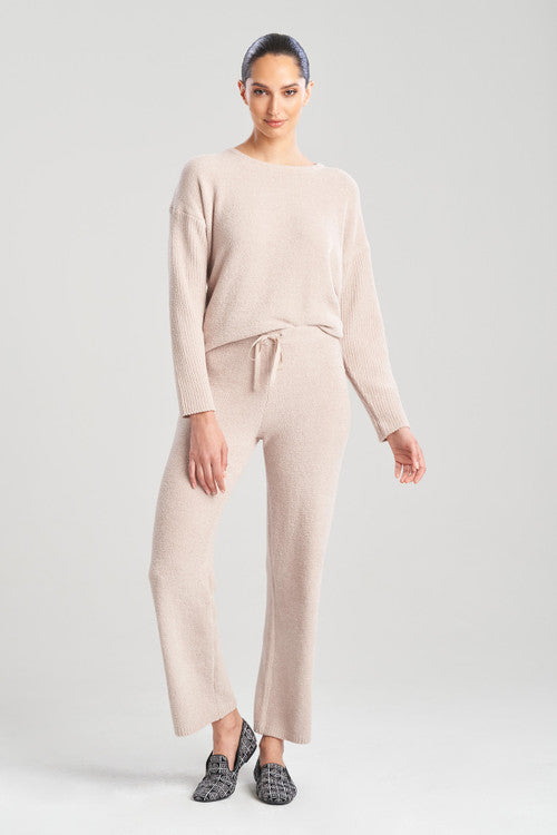 Buy Aura Solid Chenille Straight Leg Pants in Mink Online Mink