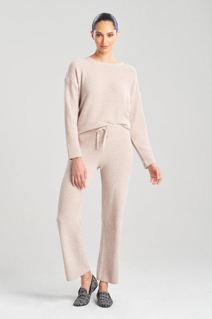 Buy Aura Solid Chenille Straight Leg Pants in Mink Online Mink