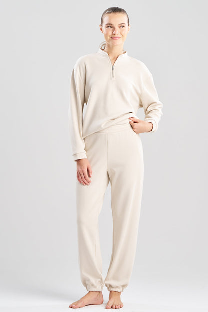 Nova Cozy Brushed Knit Everywhere Joggers Ecru