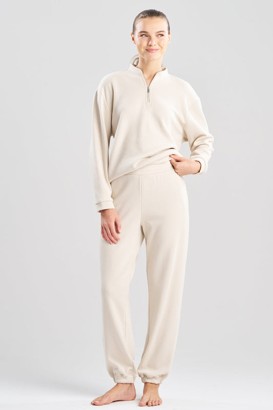 Nova Cozy Brushed Knit Everywhere Joggers Ecru