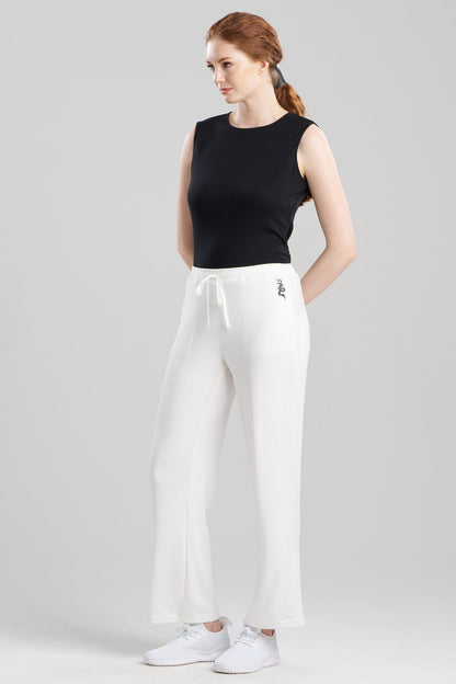 Cocoon Brushed French Terry Straight Leg Pants White
