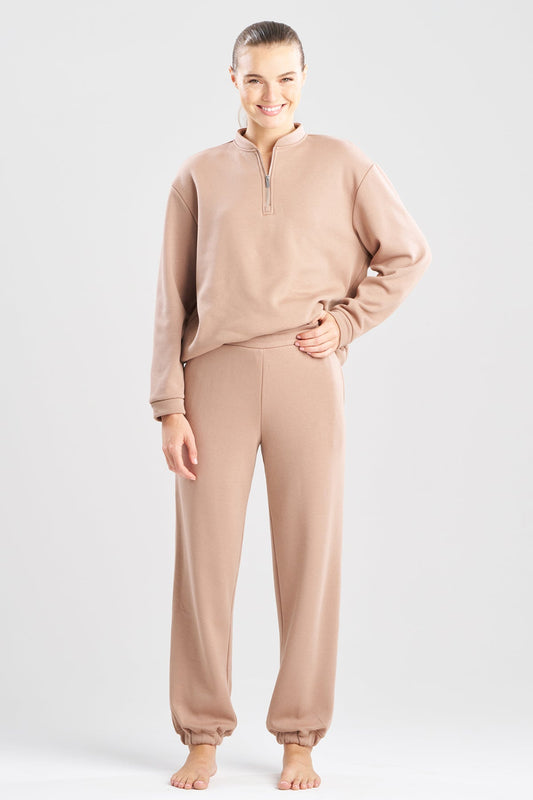 Nova Cozy Brushed Knit Everywhere Joggers Latte
