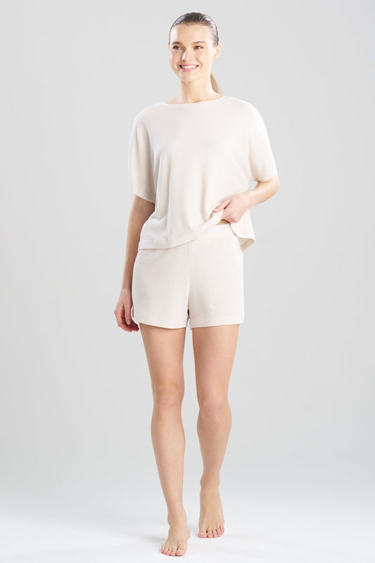 Mila Waffle Everywhere Banded Shorts Ecru