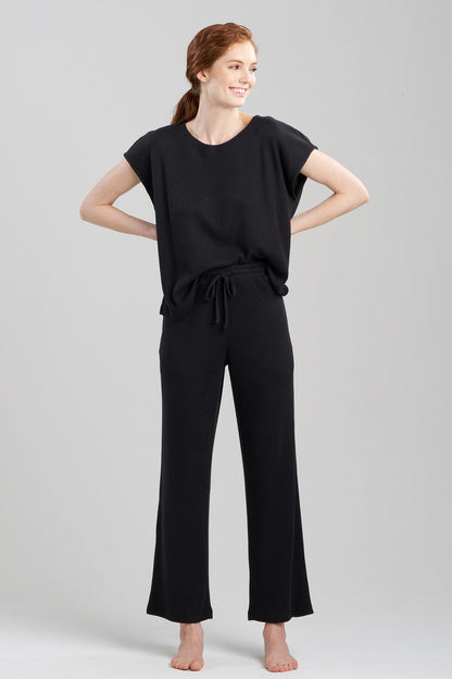 Buy Eden Rib Knit Everywhere Straight Leg Pants in Black Online Black
