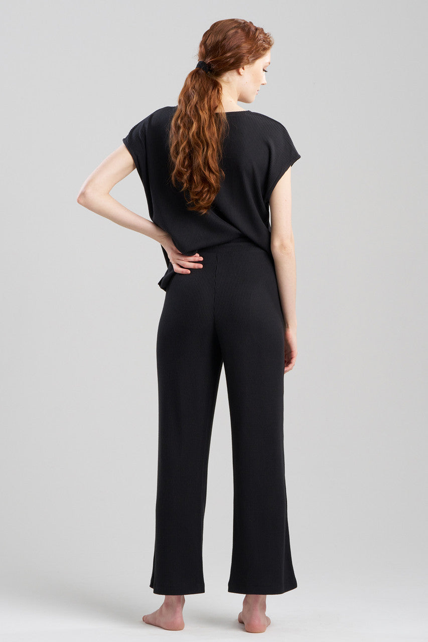 Buy Eden Rib Knit Everywhere Straight Leg Pants in Black Online Black