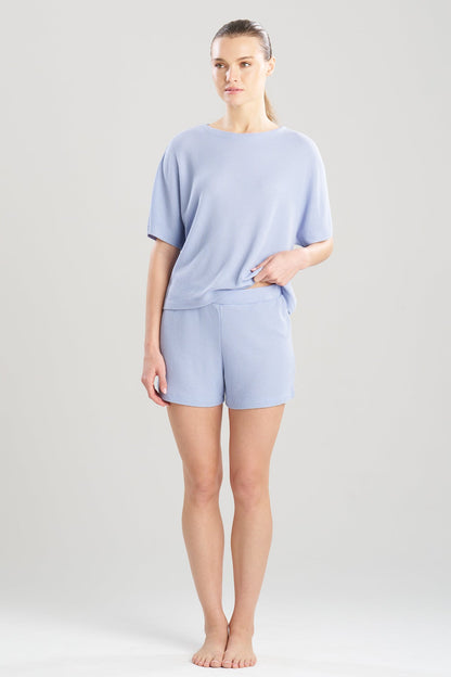 Mila Waffle Everywhere Banded Shorts French Blue