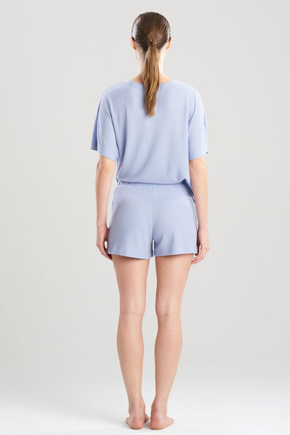 Mila Waffle Everywhere Banded Shorts French Blue