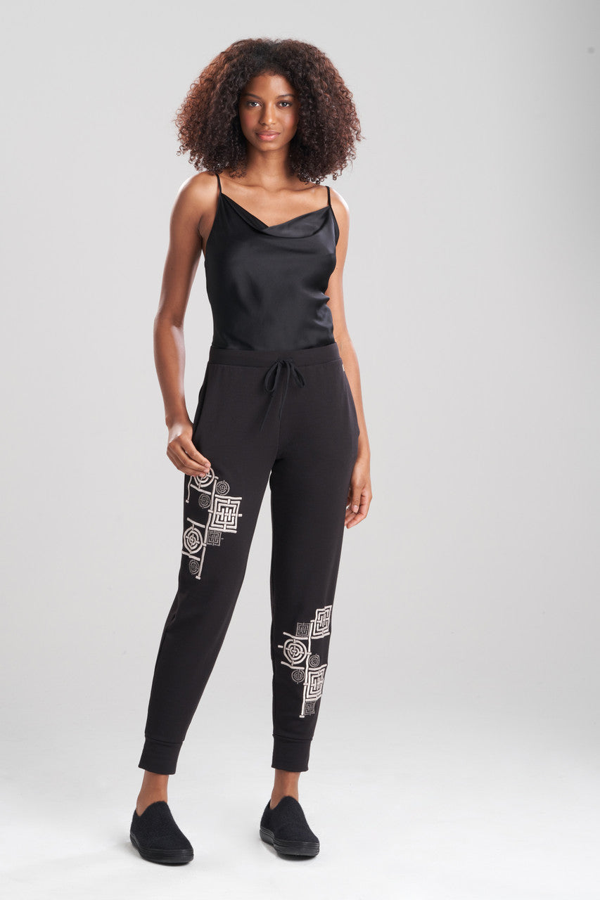 Buy Cocoon Embroidered Jogger Pants in Black Online Black