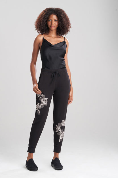 Buy Cocoon Embroidered Jogger Pants in Black Online Black