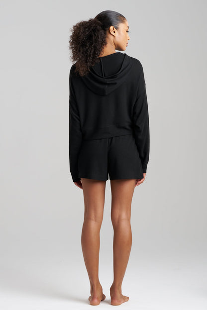 Mila Waffle Everywhere Hoodie Black