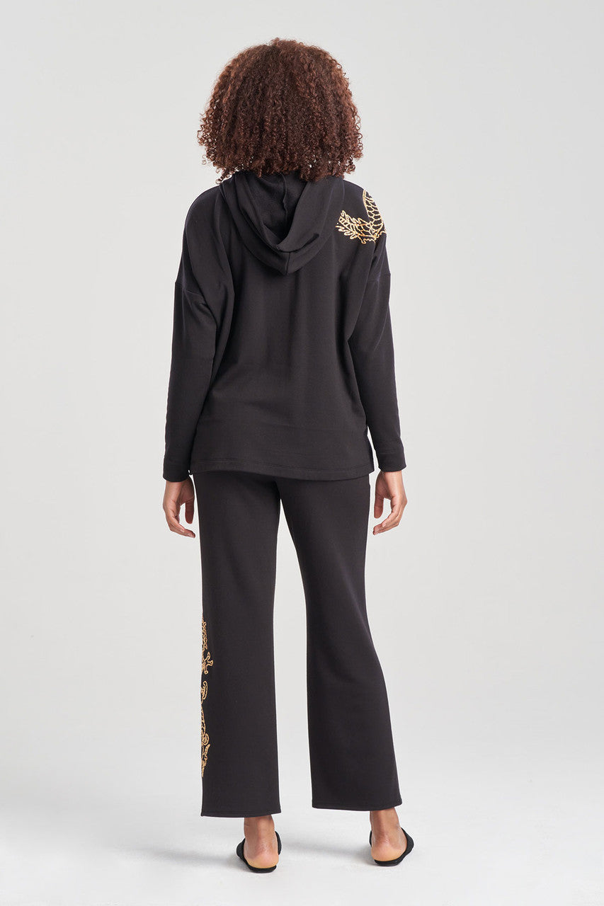 Buy Cocoon Embroidered Dragon Hoodie in Black Online Black