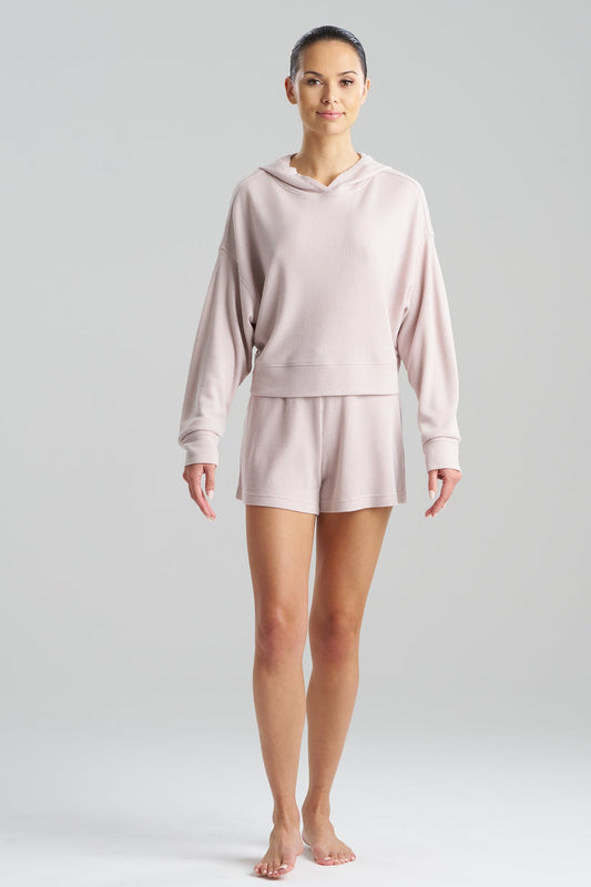 Mila Waffle Everywhere Hoodie Shell Pink