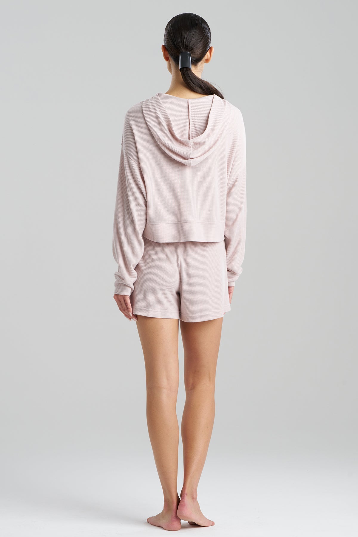 Mila Waffle Everywhere Hoodie Shell Pink