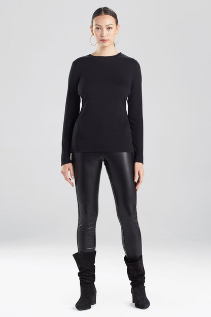 Buy Layering Jersey Long Sleeve Top in Black Online Black