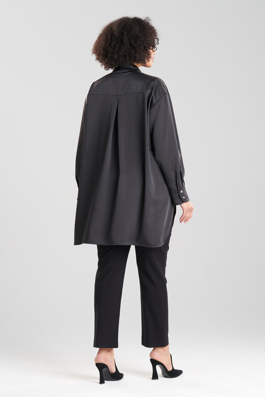 Buy Luxe Charmeuse Shirt in Black Online Black