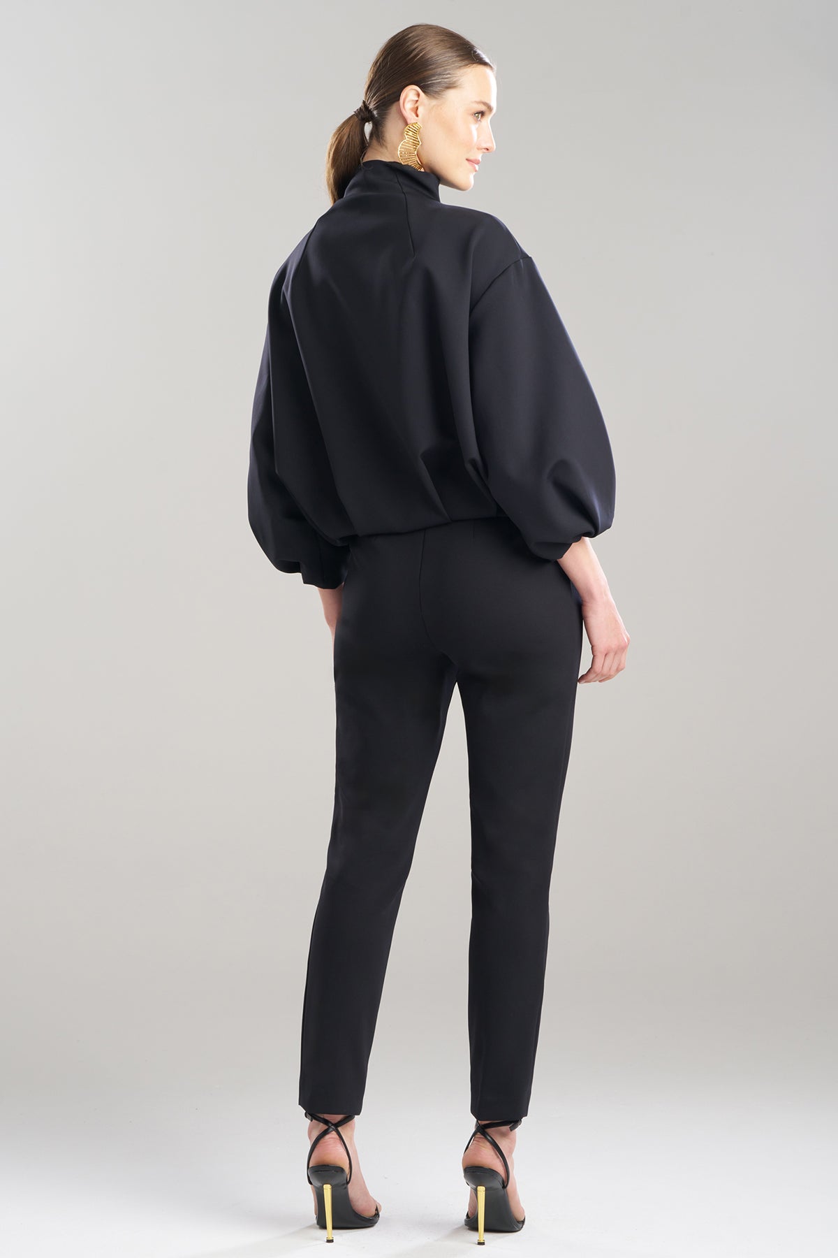 Techno Crepe Bomber Jacket Black