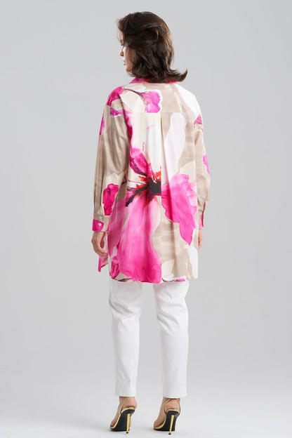Orchid Cotton Poplin Oversized Button Down Shirt Fresh Pink