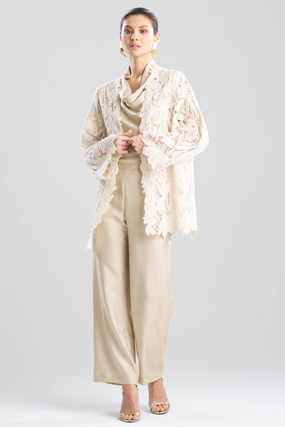 Crochet Lace Cotton Jacket Parchment