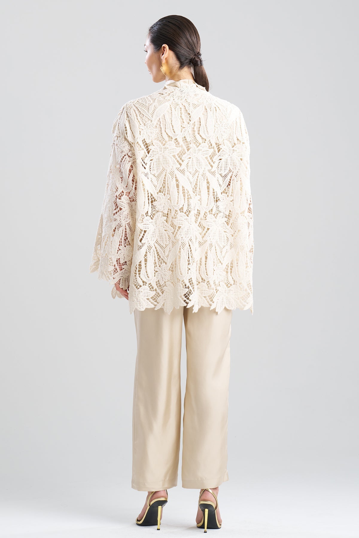 Crochet Lace Cotton Jacket Parchment