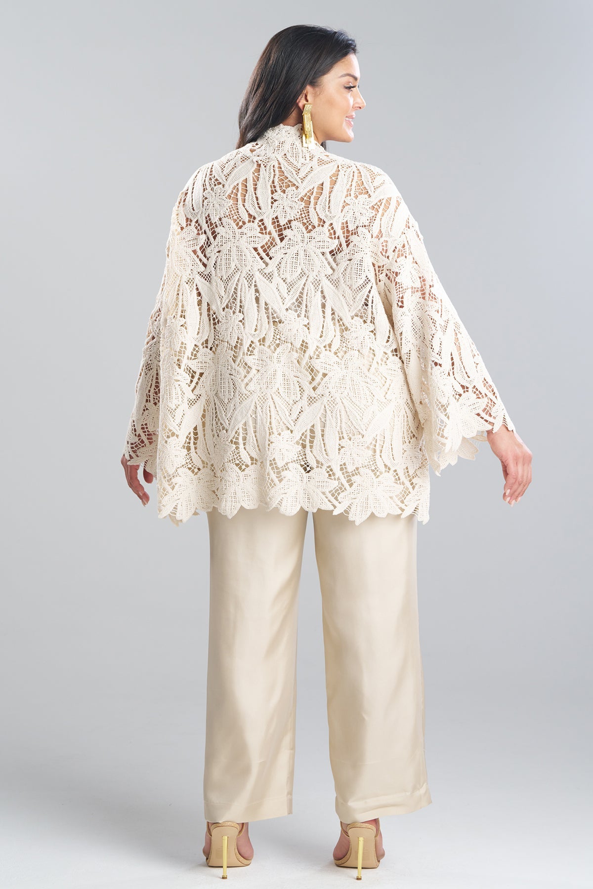 Crochet Lace Cotton Jacket Parchment