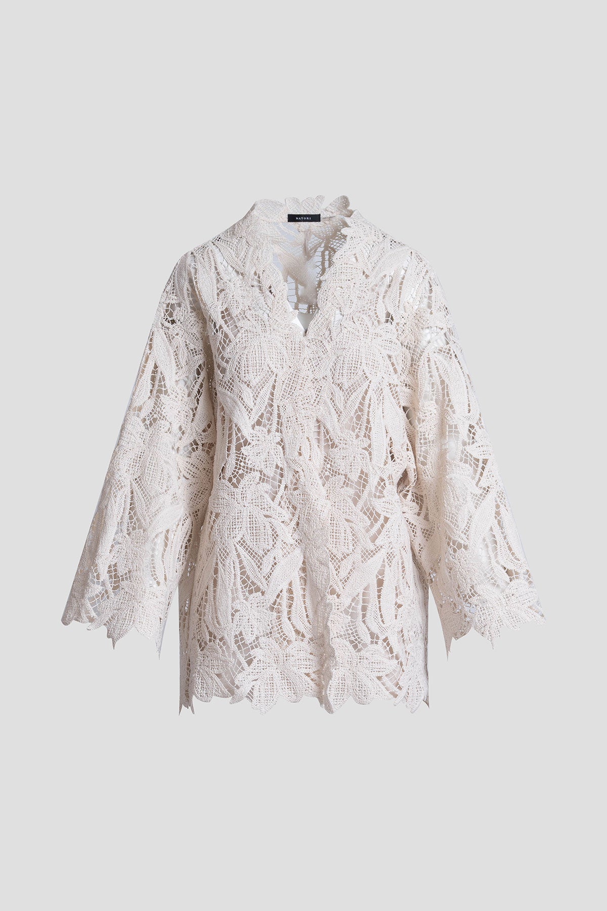 Crochet Lace Cotton Jacket Parchment