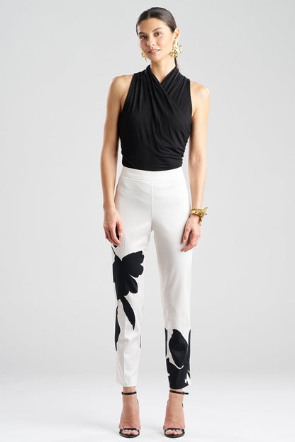 Peony Cotton Chino Side Zip Pants Warm White