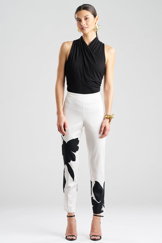 Peony Cotton Chino Side Zip Pants Warm White