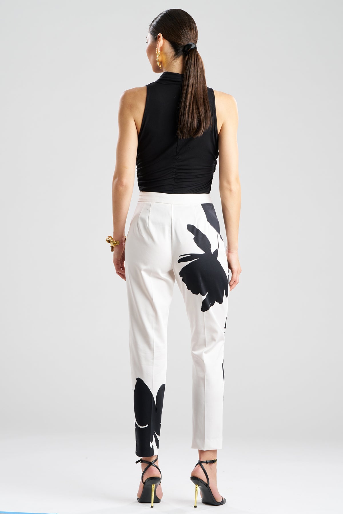 Peony Cotton Chino Side Zip Pants Warm White