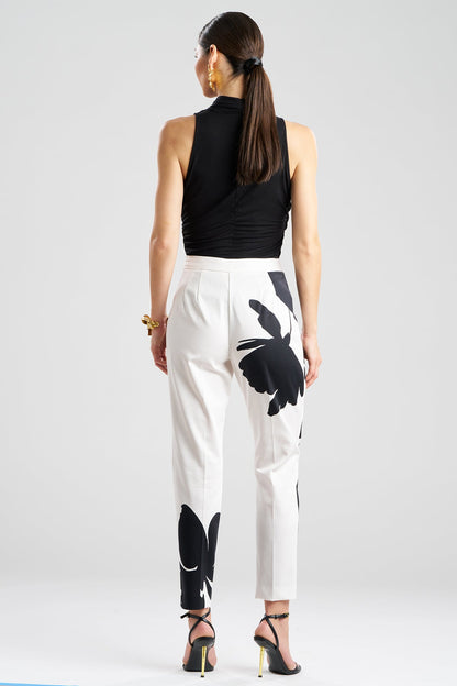 Peony Cotton Chino Side Zip Pants Warm White