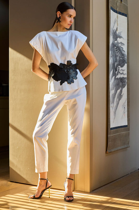 Cotton Chino Top White