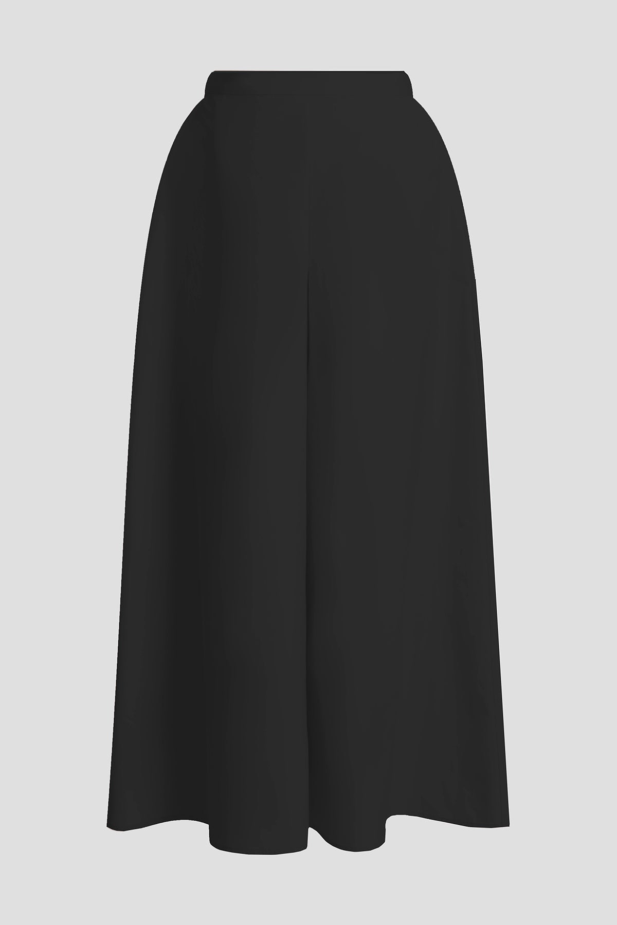 Tech Cotton Taffeta Palazzo Pants Black