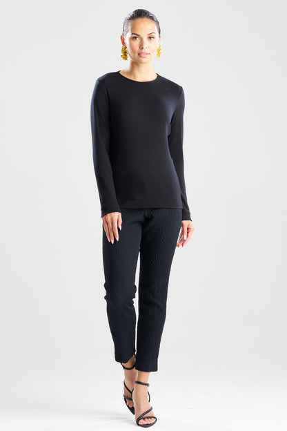 Layering Jersey Long Sleeve Crew Neck Black