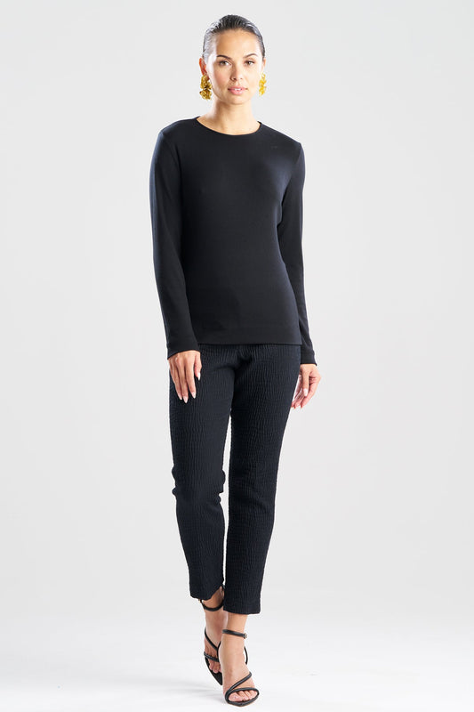 Layering Jersey Long Sleeve Crew Neck Black