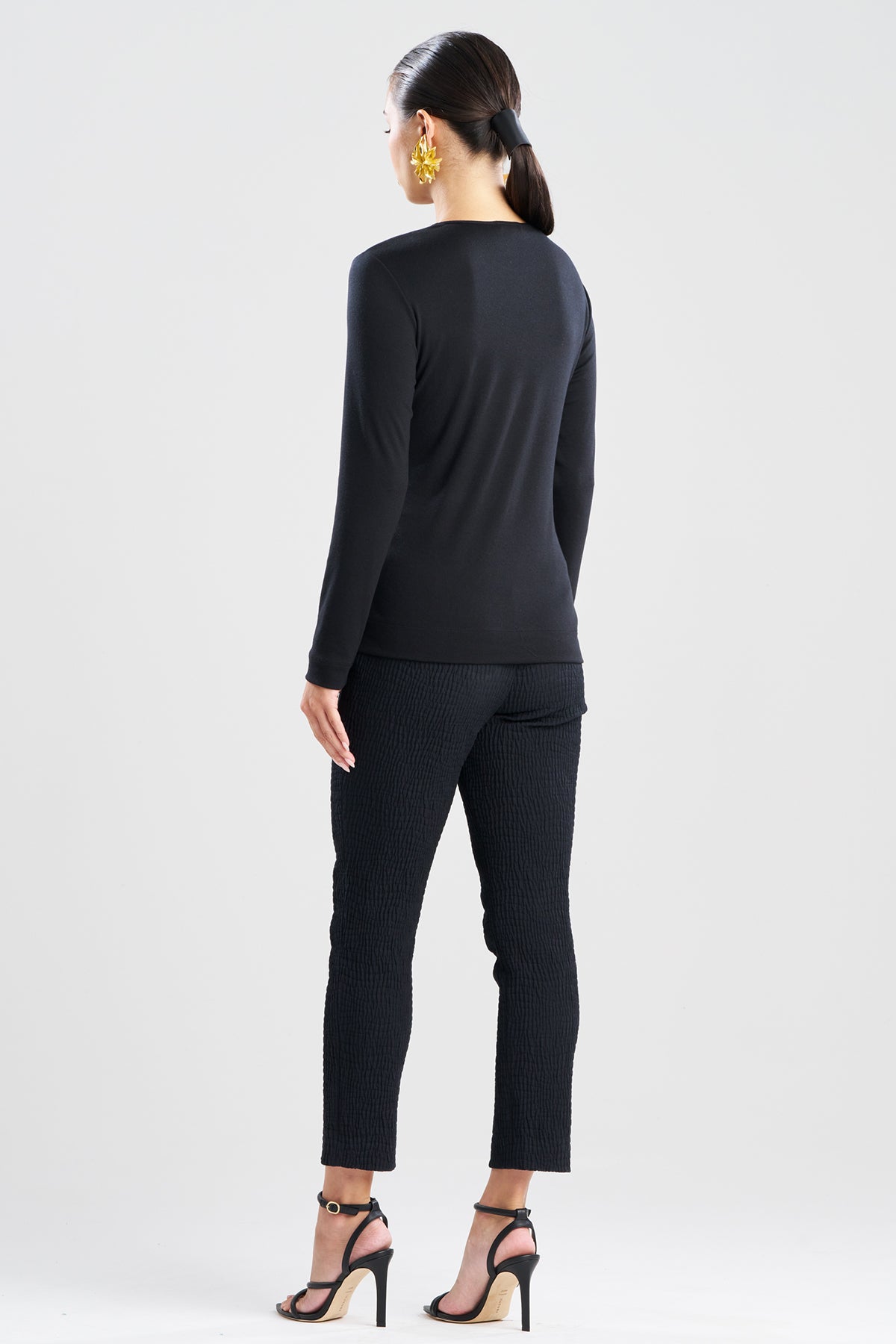 Layering Jersey Long Sleeve Crew Neck Black