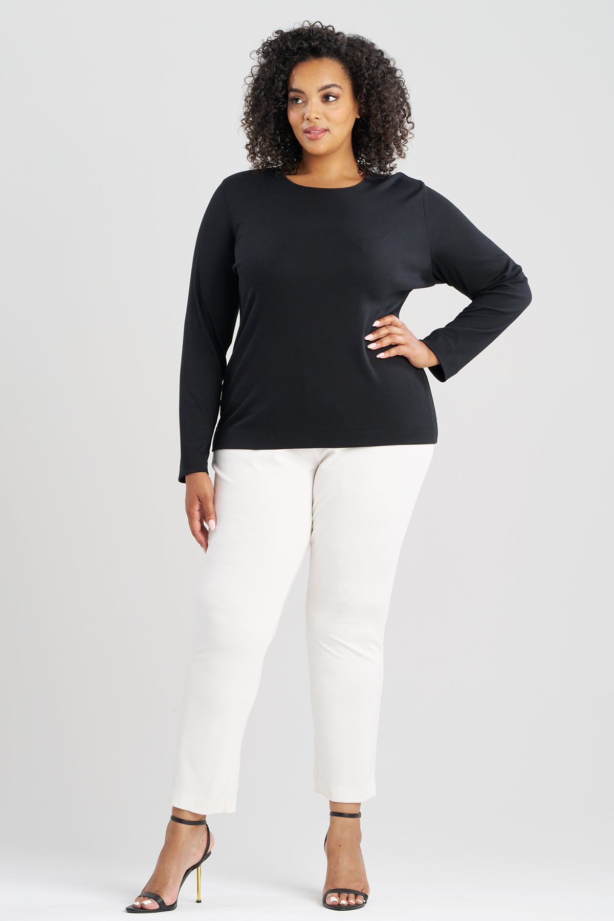 Layering Jersey Long Sleeve Crew Neck Black