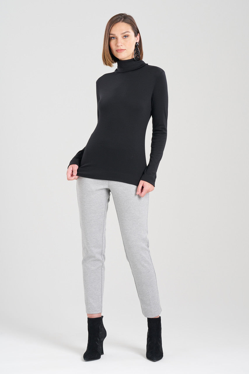 Buy Layering Jersey Turtleneck Top in Black Online Black