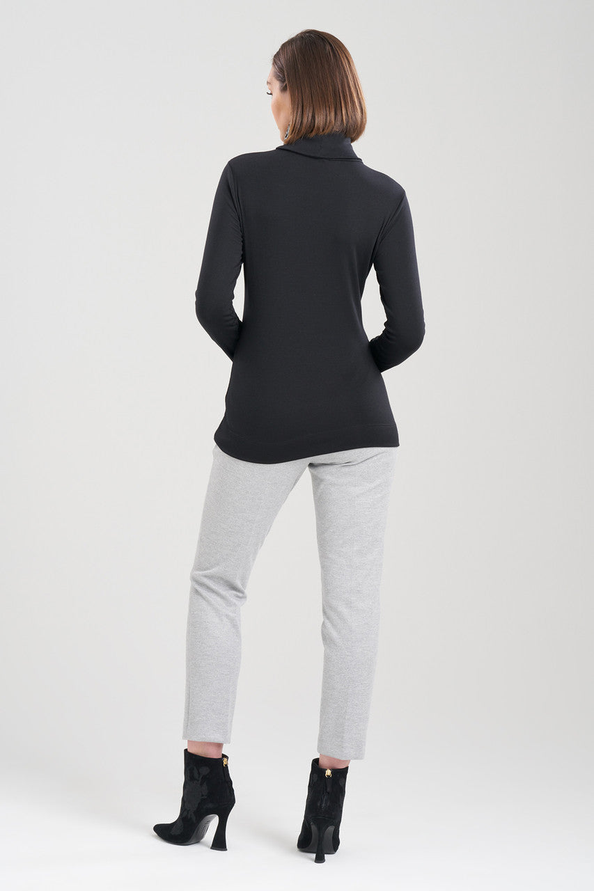 Buy Layering Jersey Turtleneck Top in Black Online Black