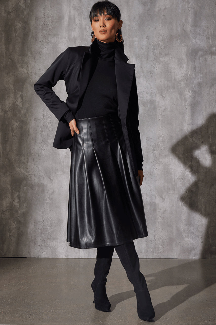 Buy Layering Jersey Turtleneck Top in Black Online Black