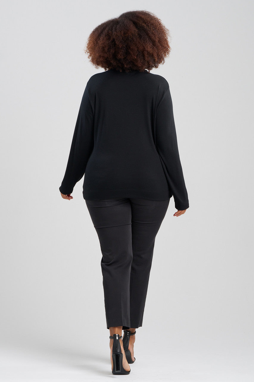 Buy Layering Jersey Turtleneck Top in Black Online Black