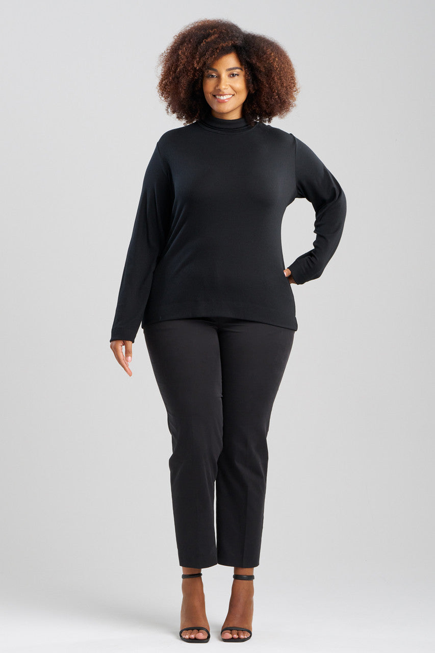 Buy Layering Jersey Turtleneck Top in Black Online Black
