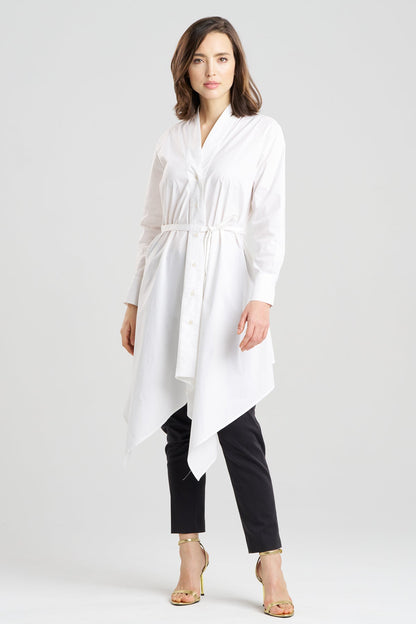 Cotton Poplin Handkerchief Tunic White
