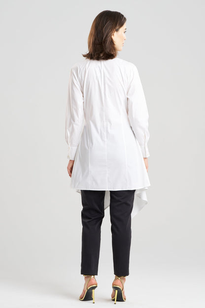 Cotton Poplin Handkerchief Tunic White