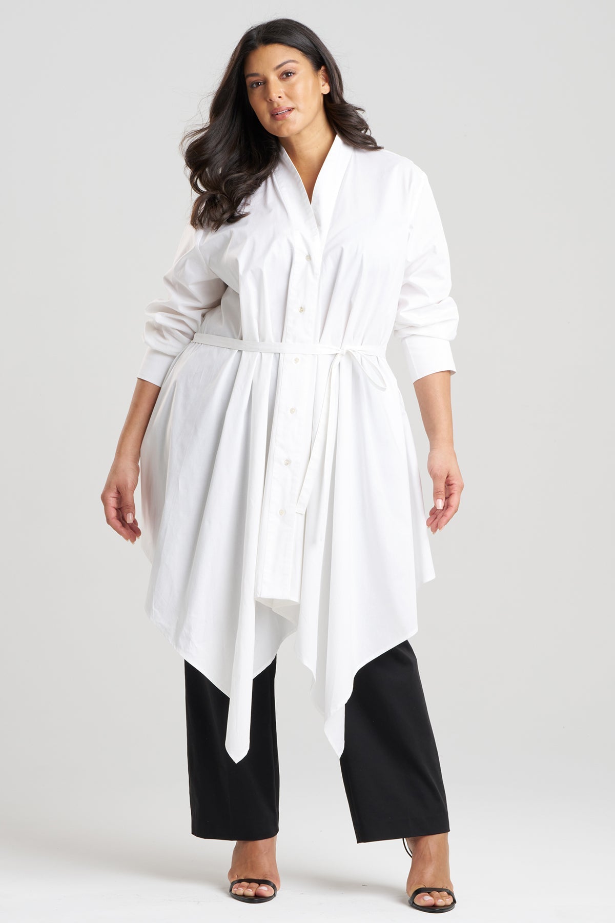 Cotton Poplin Handkerchief Tunic White