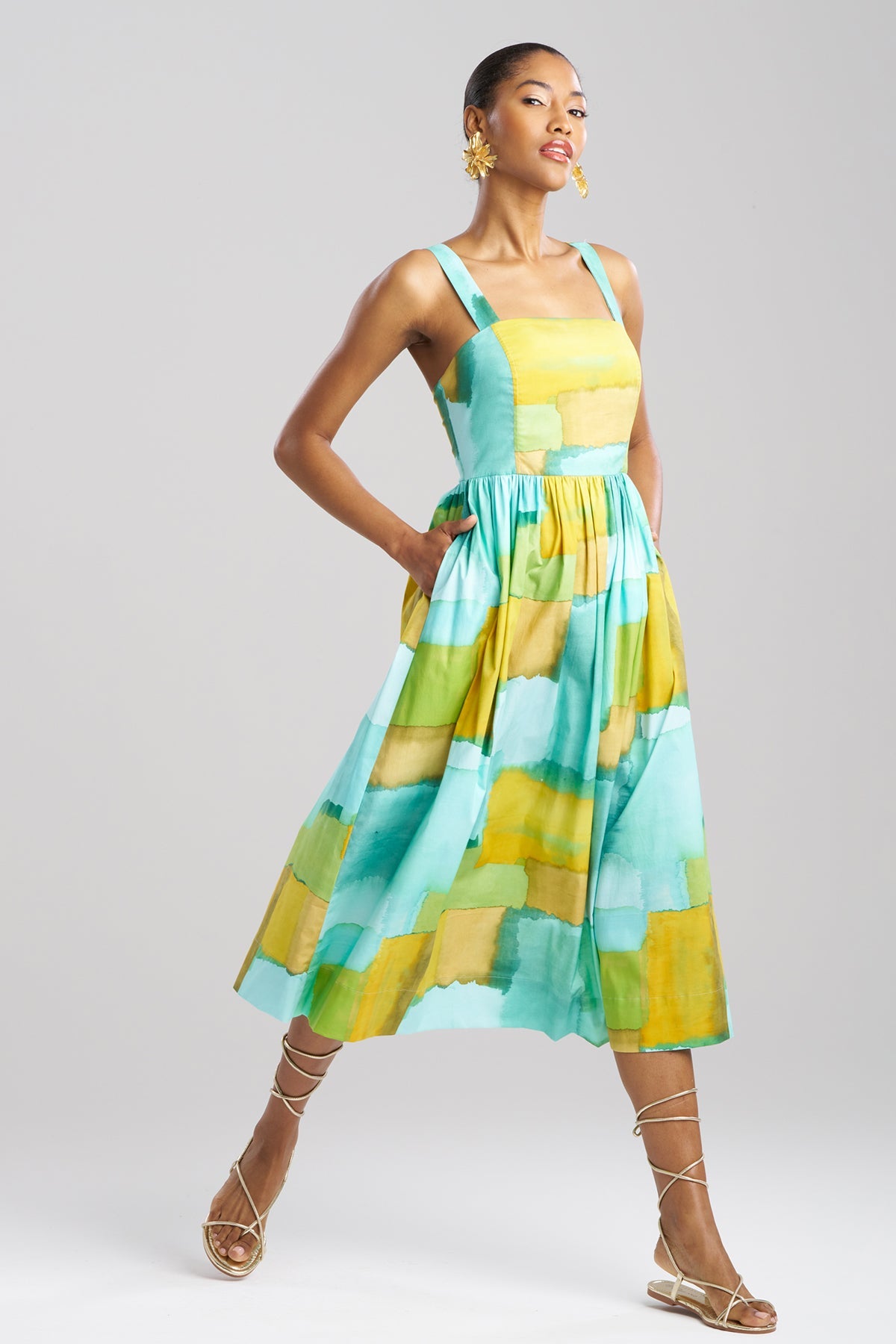 Chiyo Cotton Sundress Mizu Blue