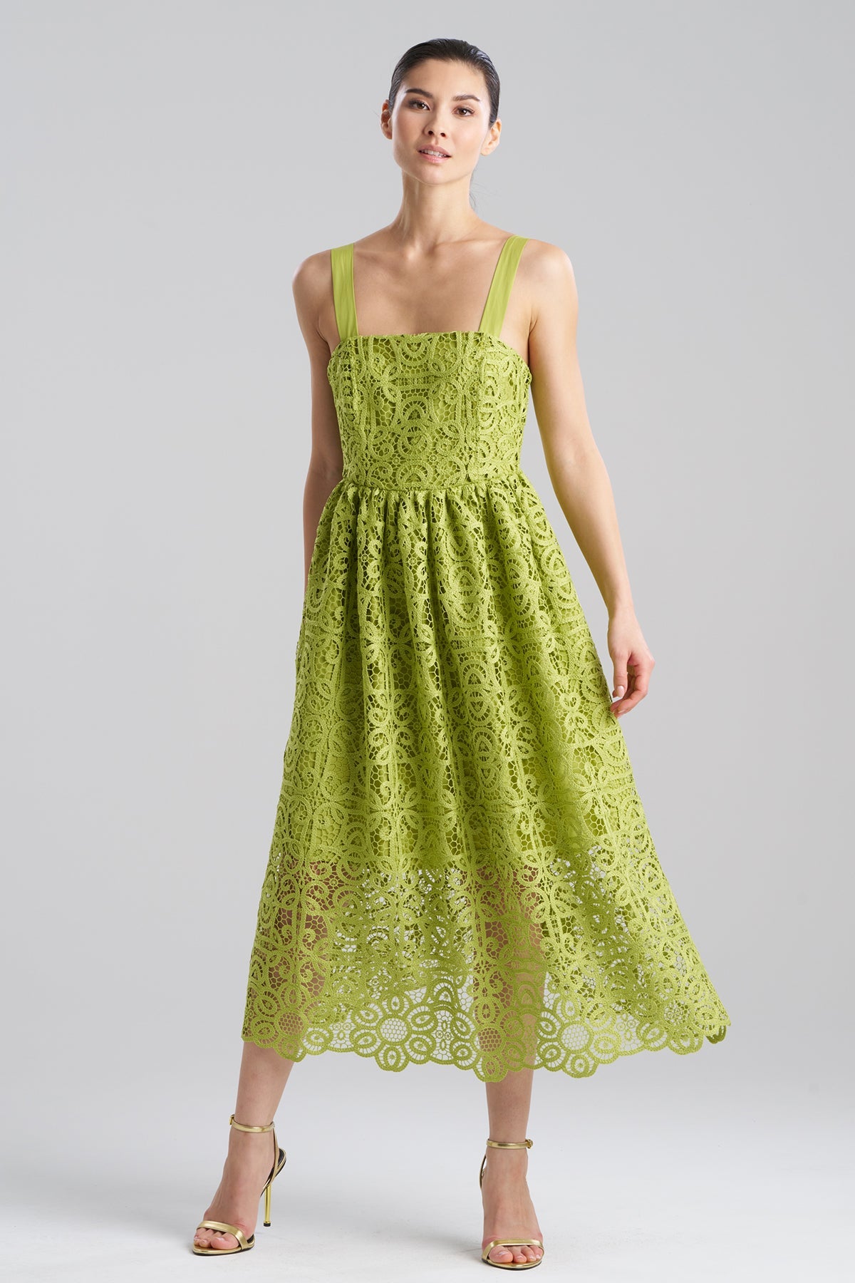 Raffia Lace Sundress Pear