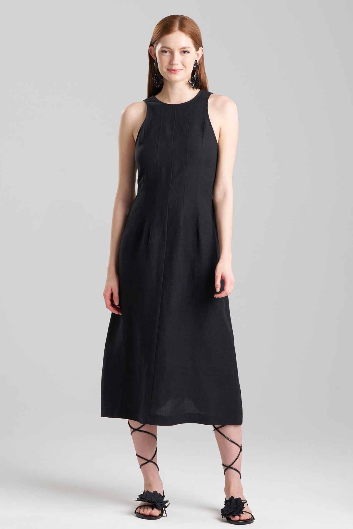 Light Weight Linen Dress Black