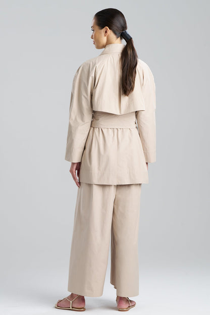 Tech Cotton Taffeta Trench Coat Beachwood
