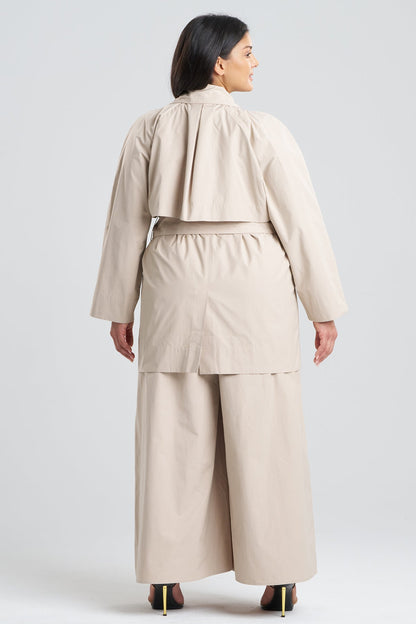 Tech Cotton Taffeta Trench Coat Beachwood